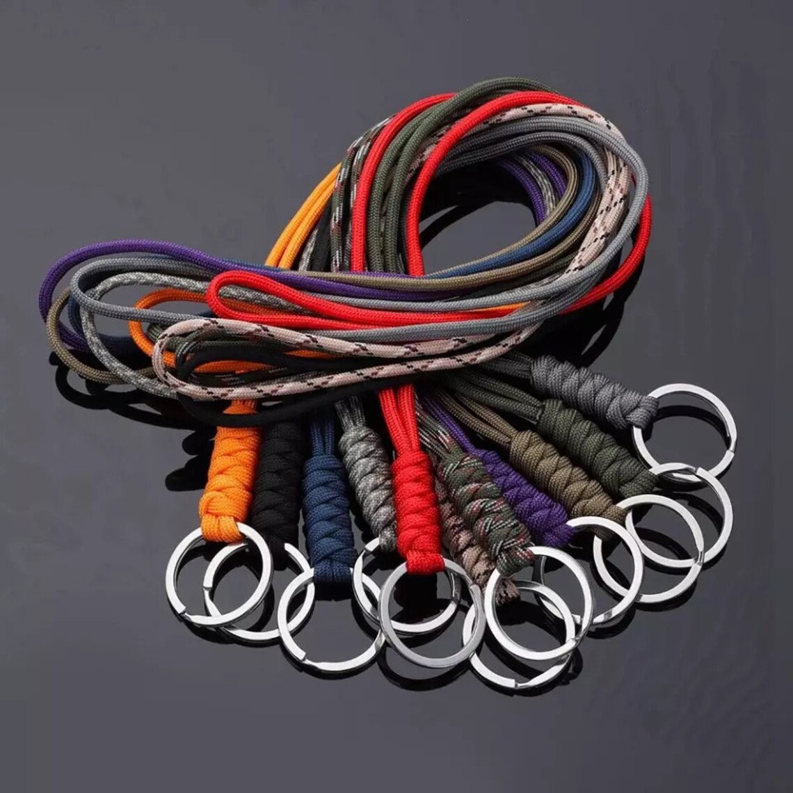 Paracord ID and Key Holder Lanyard Multi Purpose Lanyard Etsy