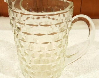 Clear Glass Whitehall Pitcher