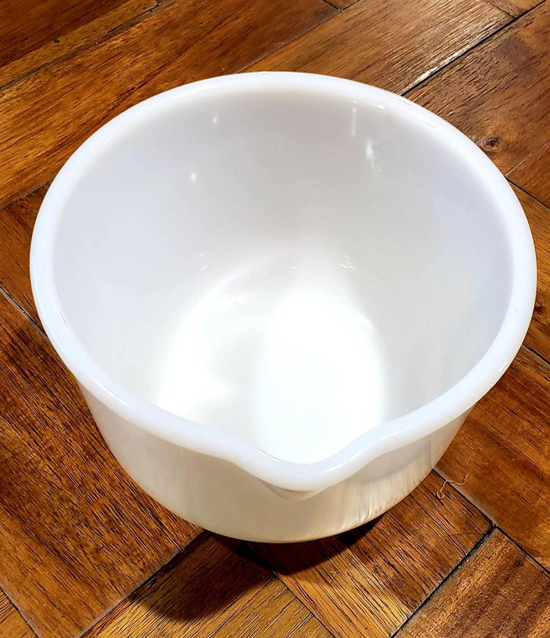 Glasbake Sunbeam milk glass mixer bowl 20cjmid century Etsy