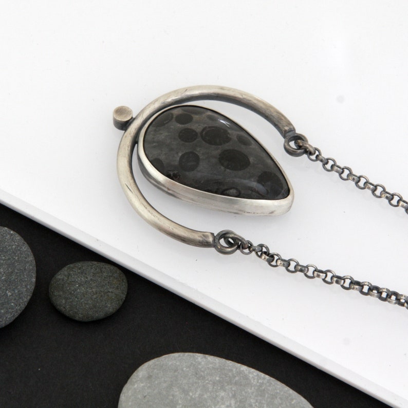 Yankee Necklace Oolite and Sterling Silver