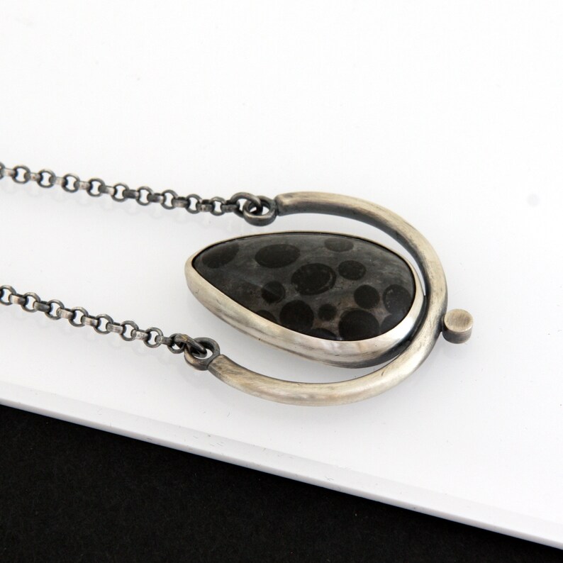 Yankee Necklace Oolite and Sterling Silver