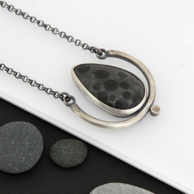 Yankee Necklace Oolite and Sterling Silver