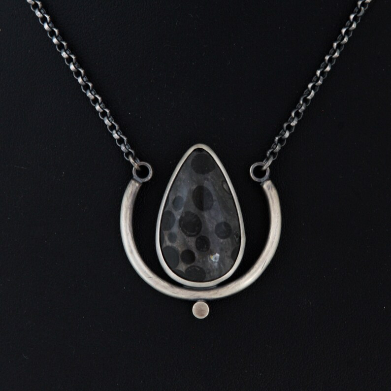 Yankee Necklace Oolite and Sterling Silver