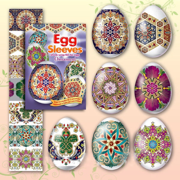 Ornement #19 Manches d’oeuf Shrink Wraps Manches d’oeufs Autocollant d’oeuf Norouz Egg, Nouvel An persan Norooz Egg