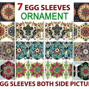 Ornament #4 Egg Sleeves Shrink Wraps Egg Sleeves Egg Sticker Nowruz Egg, Persian New Year Norooz Egg