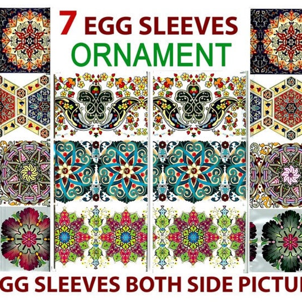 Ornament #4 Egg Sleeves Shrink Wraps Egg Sleeves Egg Sticker Nowruz Egg, Persian New Year Norooz Egg