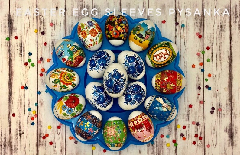 6 Packages 42 Easter Egg Sleeves Pysanka Shrink Wraps Pysanka 