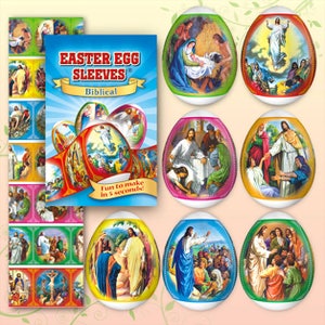 Biblical #17 Easter Egg Sleeves Pysanka Shrink Wraps Egg decoration Egg Sleeves Sticker Pasha THERMO Easter SLEEVES