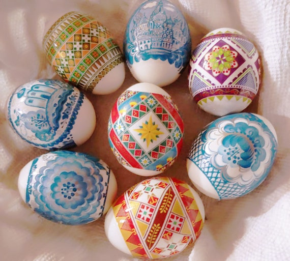 Heat Shrink Sleeve Decoration Easter Egg Wraps Pysanka Traditional Ornament 