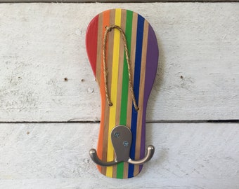Rainbow Wall Decor, Pool Towel Hooks, Outdoor Shower Rack, Pride Decor