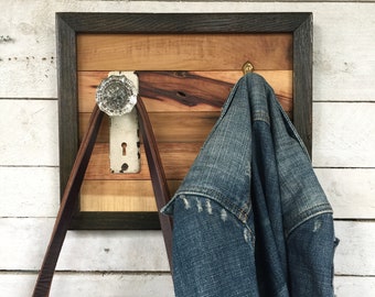 Farmhouse Entryway Storage, Rustic Bathroom Towel Rack, Door Knob Wall Hook