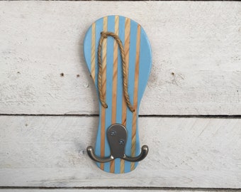 Beach Towel Hooks, Dog Leash Holder, Lake House Decor, Outdoor Towel Rack