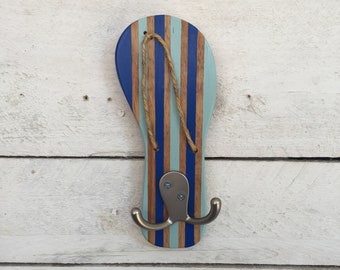 Beach Towel Hooks, Nautical Towel Rack, Lake House Decor, Dog Leash Holder