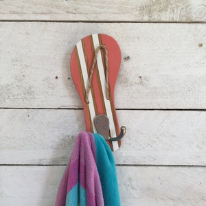 Beach Towel Hooks, Outdoor Towel Rack, Lake House Decor, Porch Sign