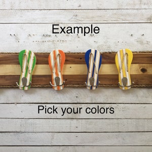 Pool Towel Hooks, Outdoor Beach Decor, Bathroom Shower Rack, PICK YOUR COLORS