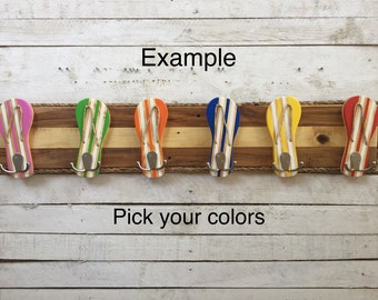 Pool Towel Hooks, Outdoor Beach Decor, Bathroom Shower Rack, PICK YOUR COLORS