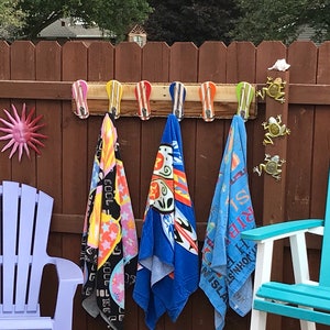 Outdoor Beach Towel Rack Etsy
