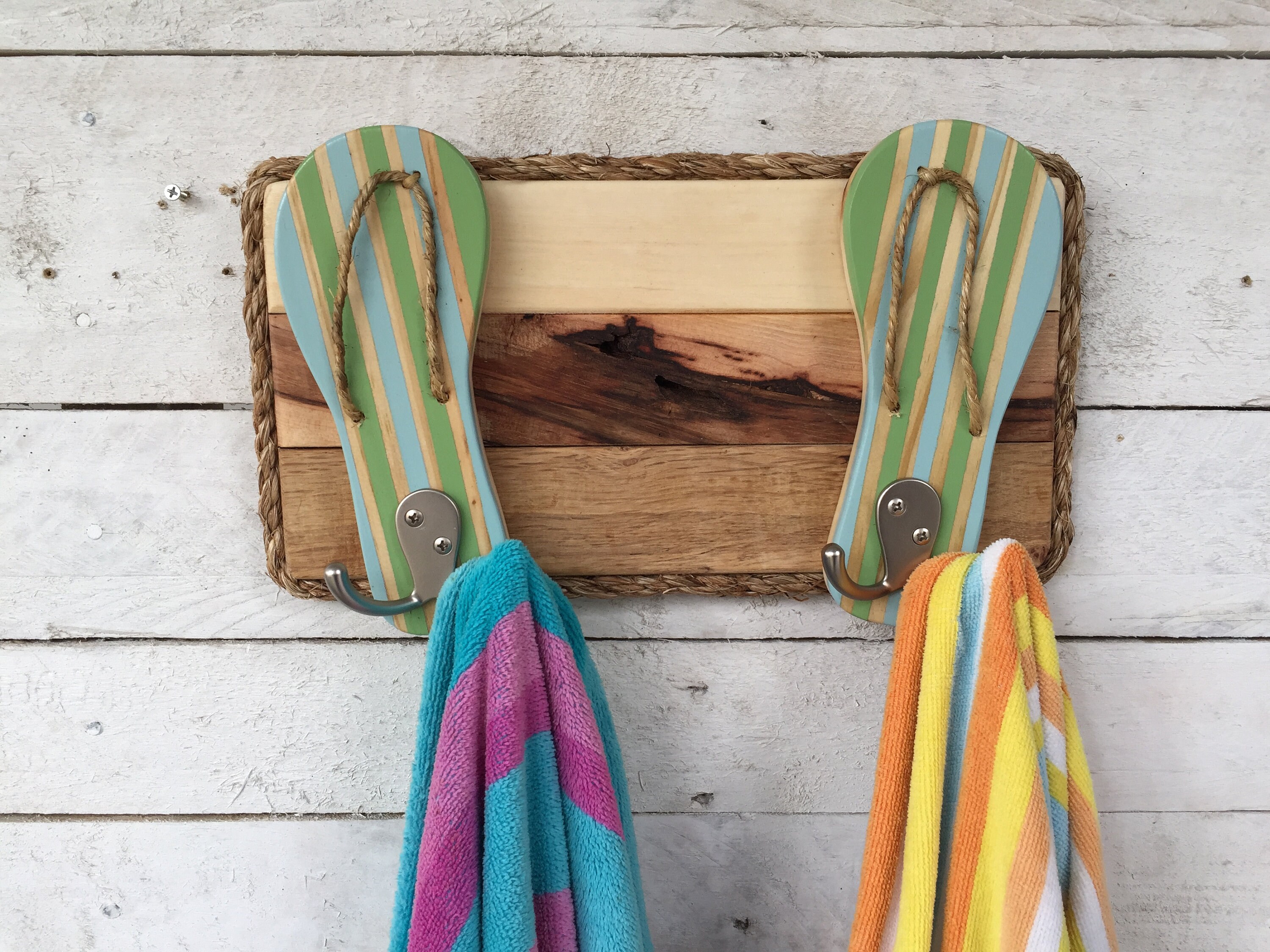Beach Towel Hooks Outdoor Beach Decor Pool Towel Rack Etsy