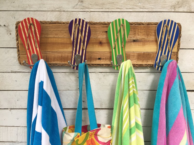Outdoor Towel Rack Beach Towel Hooks Lake House Decor Etsy