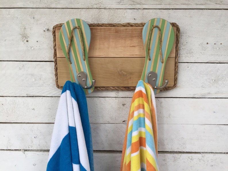 Pool Towel Rack Outdoor Towel Hooks Lake House Decor Etsy