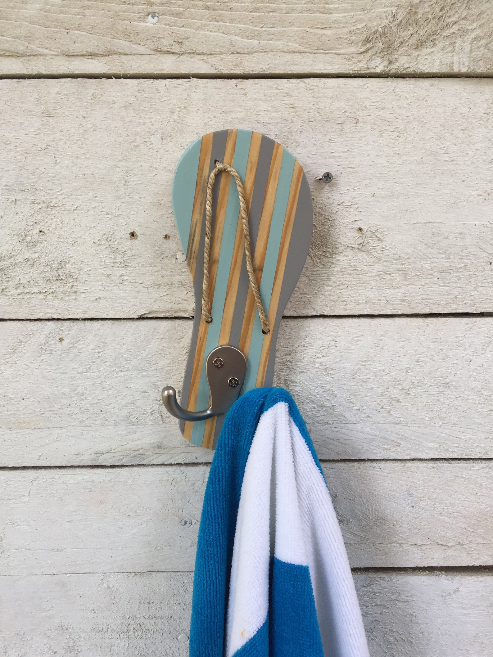 Beach Towel Hooks Outdoor Towel Rack Lake Bathroom Decor Etsy