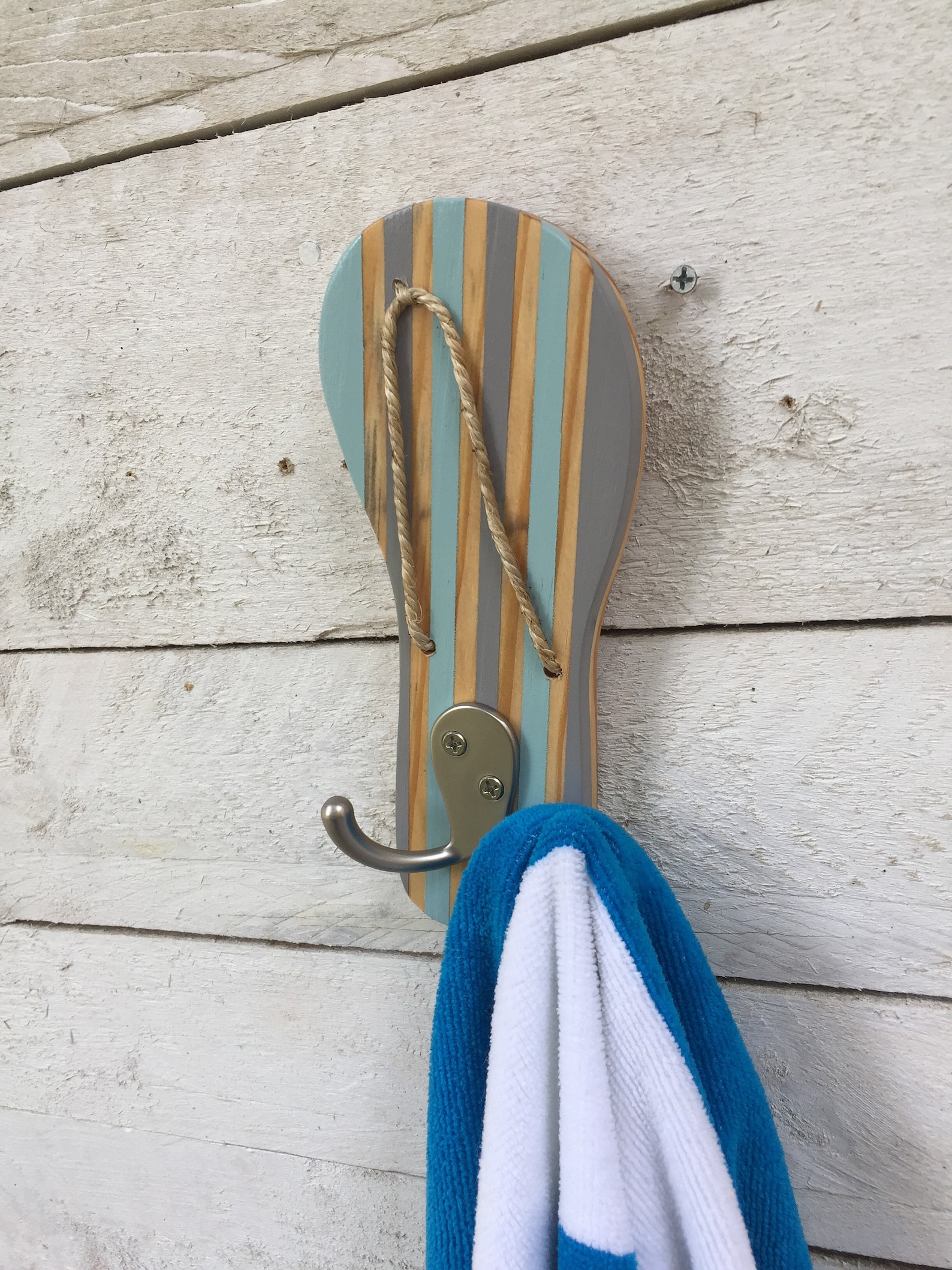 Beach Towel Hooks Outdoor Towel Rack Lake Bathroom Decor - Etsy
