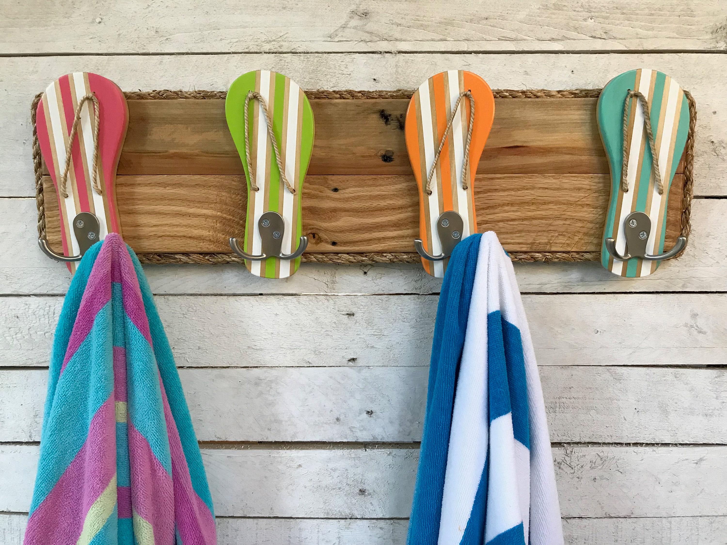 Pool Towel Holder Beach Towel Hooks Outdoor Towel Rack Etsy