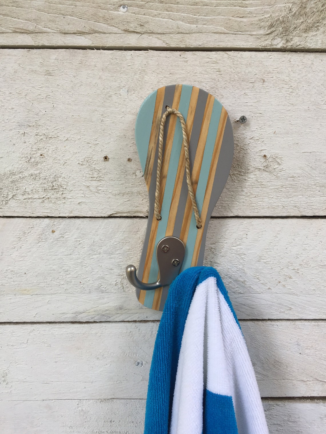 Beach Towel Hooks Outdoor Towel Rack Lake Bathroom Decor Etsy