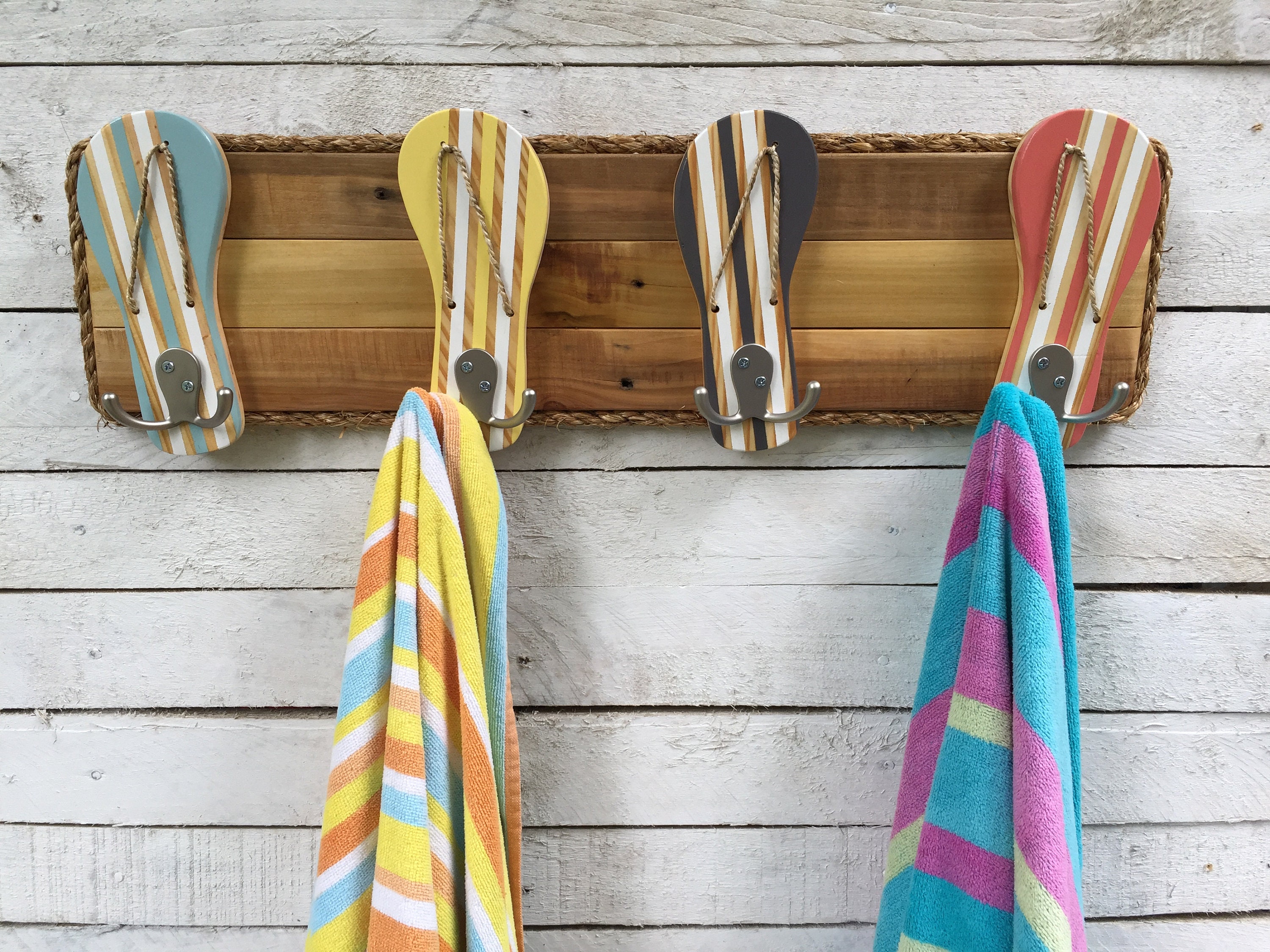 Pool Towel Holder Outdoor Towel Rack Beach Towel Hooks Etsy