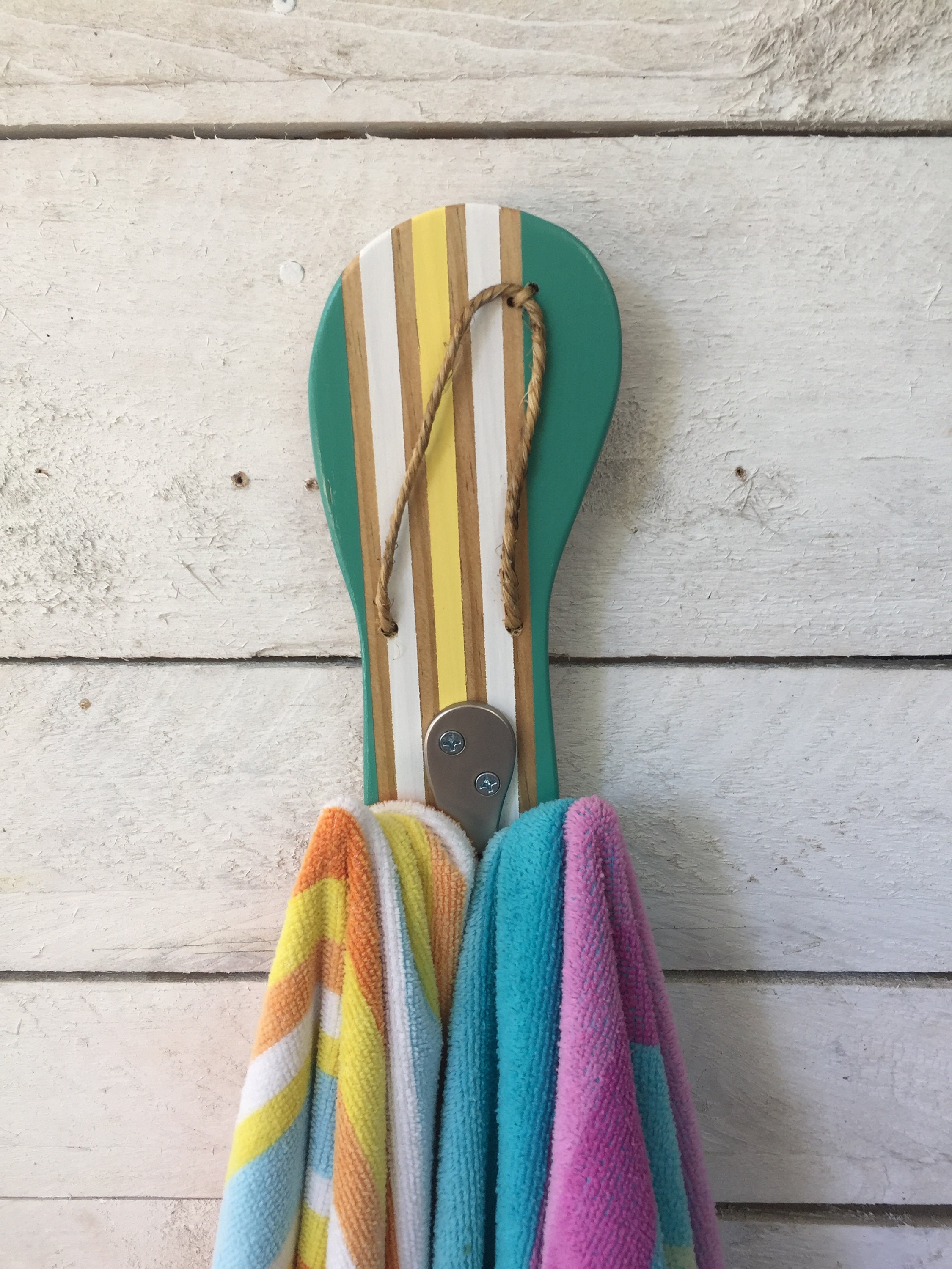 Beach Towel Hooks Outdoor Shower Rack Dog Leash Holder Etsy