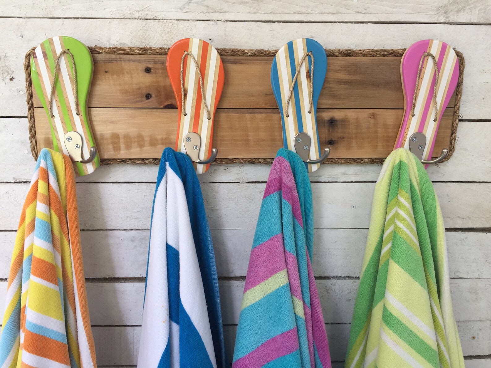 Outdoor Beach Decor Beach Towel Hooks Pool Towel Rack Etsy