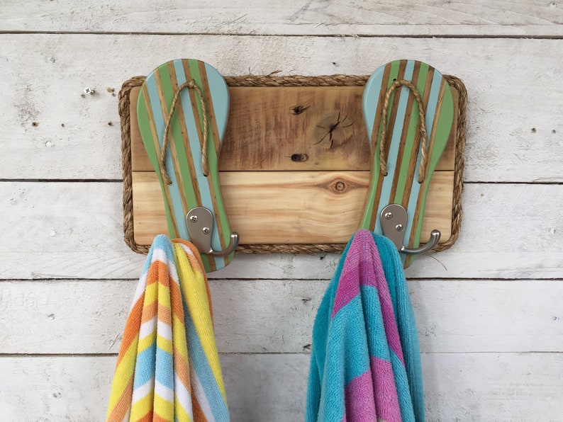 Pool Towel Rack Outdoor Shower Hooks Lake House Decor Etsy