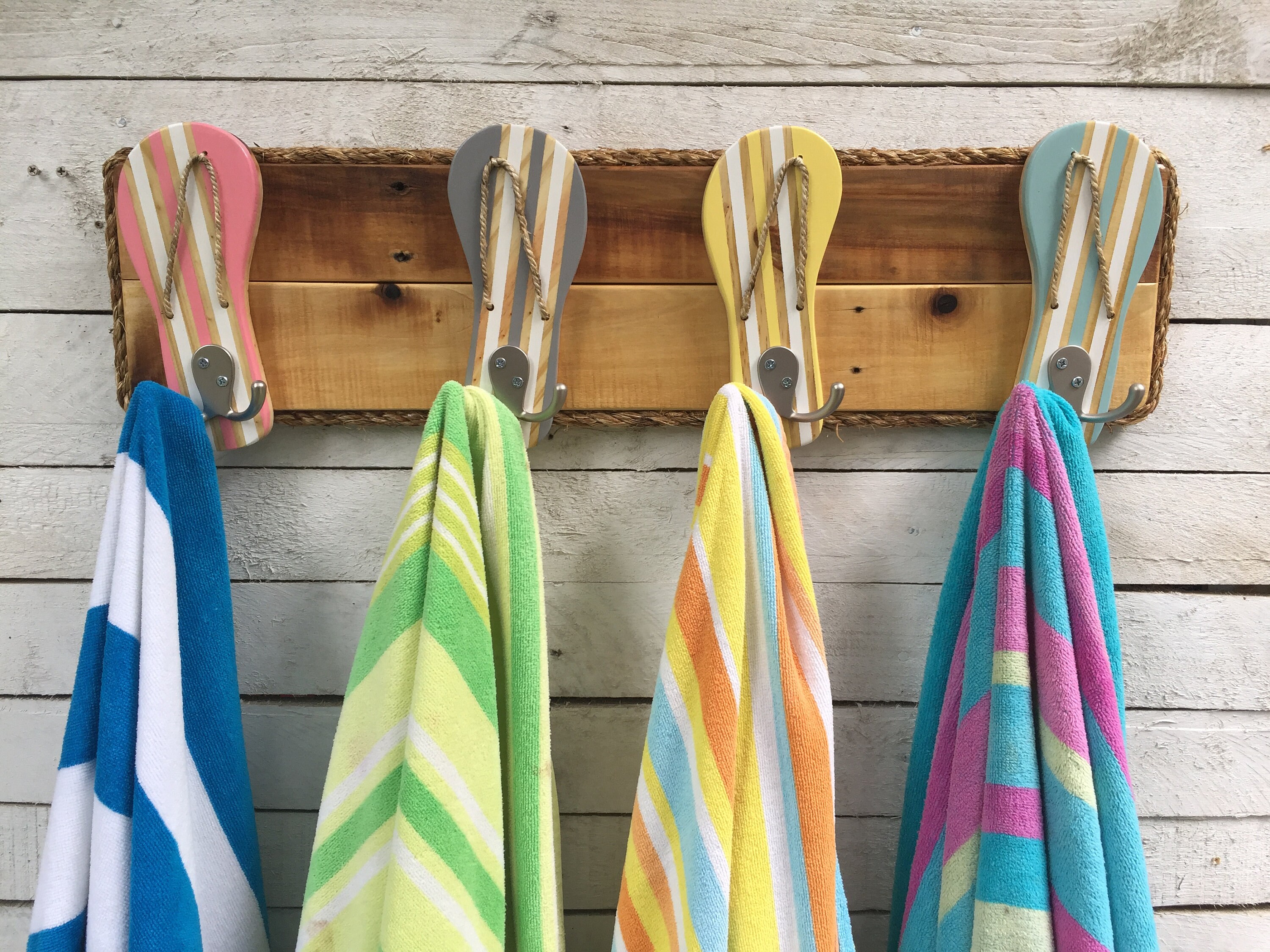 Pool Towel Rack Kids Towel Hooks Beach Towel Hooks Lake Etsy