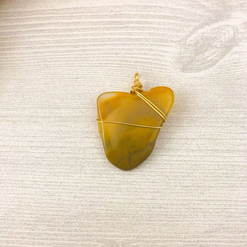 Nevada Agate Stone Pendant Unique Gemstone Wire Wrapped Jewelry Natural Crystal Custom Leather Necklace One of a Kind Unique Jewelry