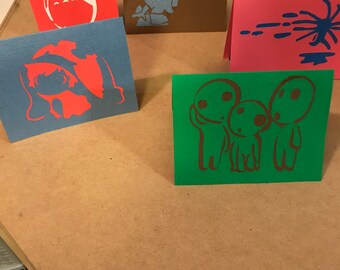 Miyazaki Custom silhouette Cards