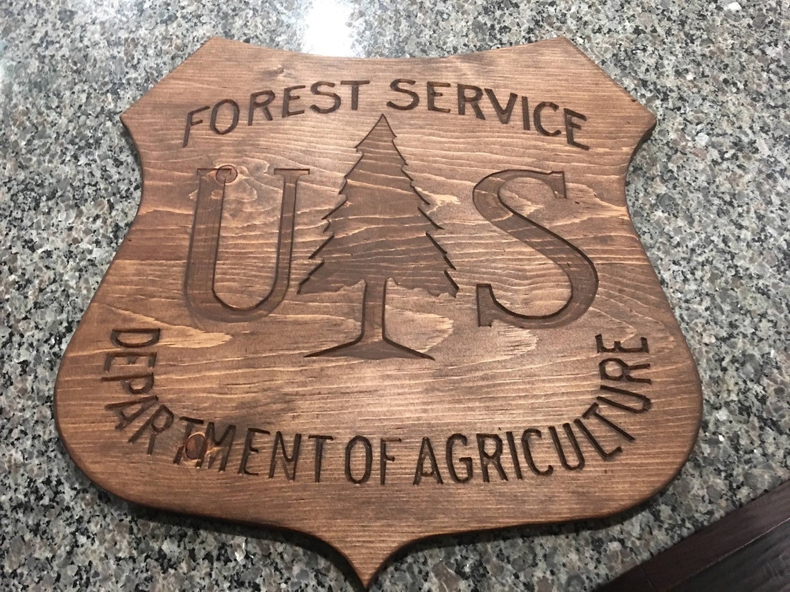 Forest Service Wood Sign US Forestry Forestry Service Etsy