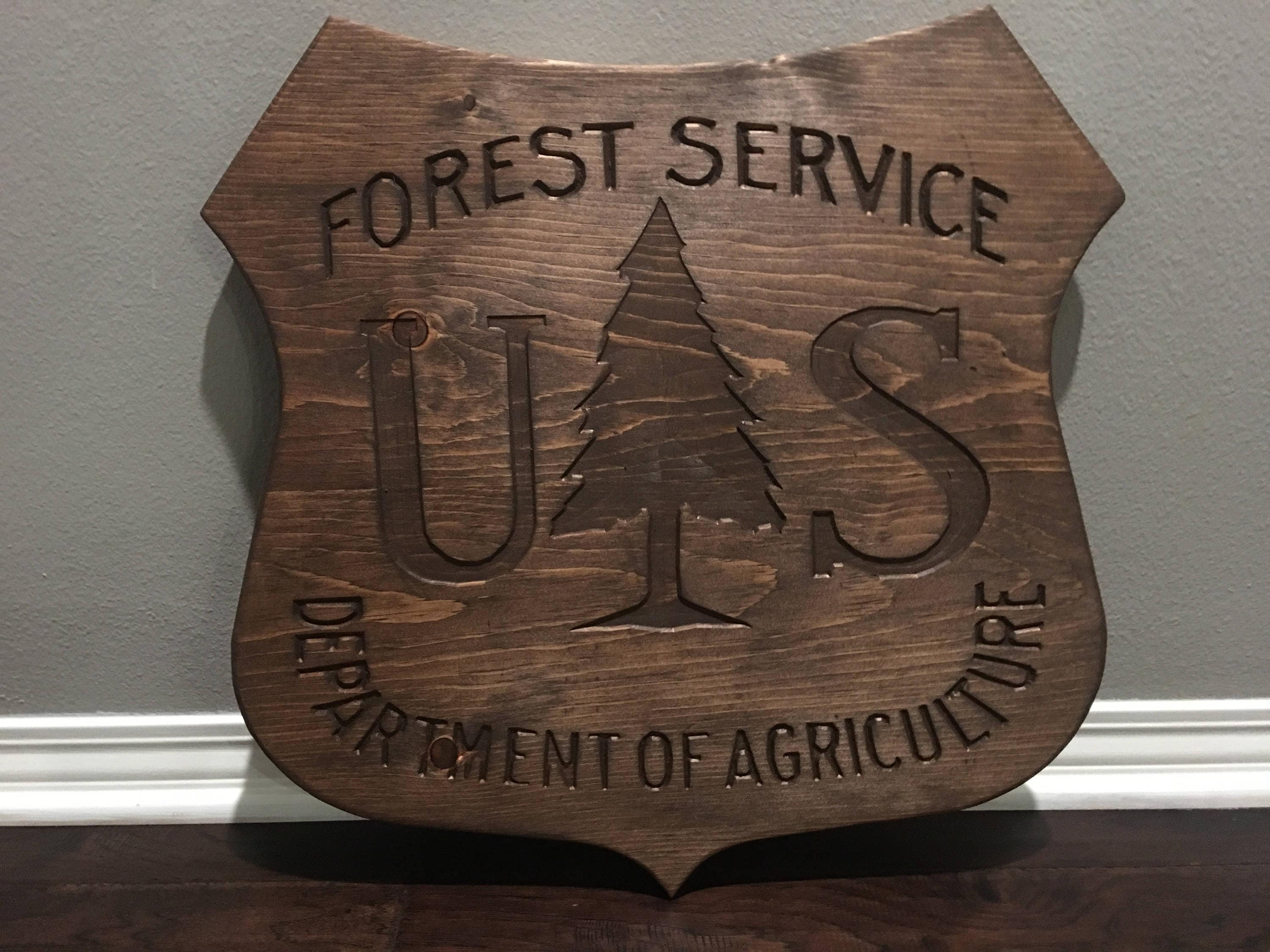 Forest Service Wood Sign US Forestry Forestry Service Etsy