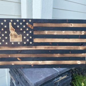 Idaho Rustic Flag