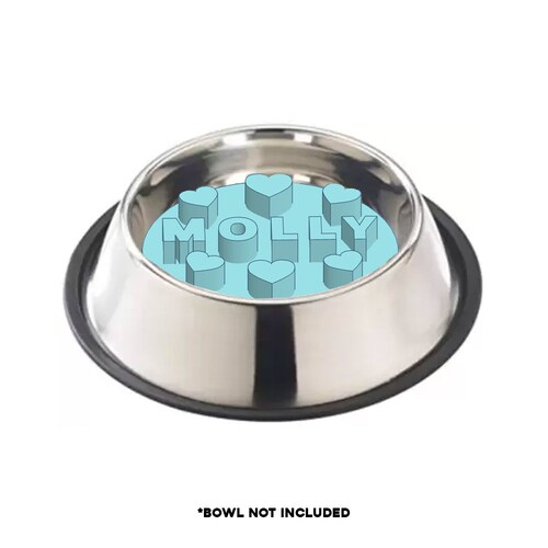 Custom Paw Slow Feeder Dog Bowl Insert Personalized Cat Dish Etsy