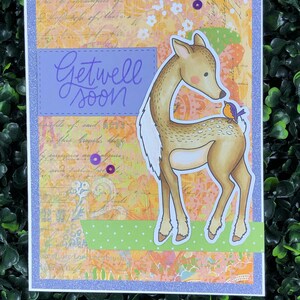 Get Well Soon Card / Deer / Fawn - Etsy