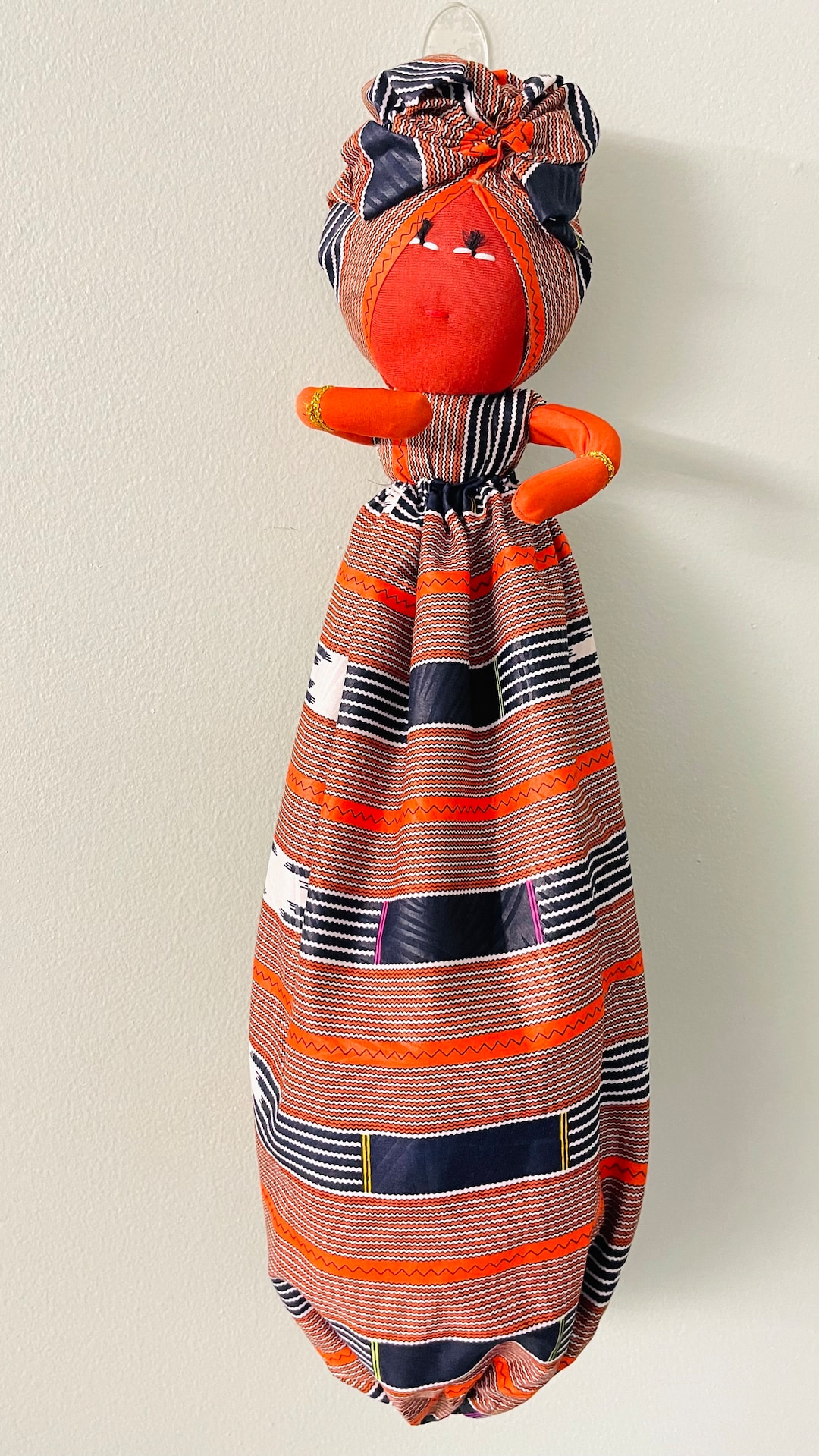 Handmade African Plastic Bag Holder Doll Etsy