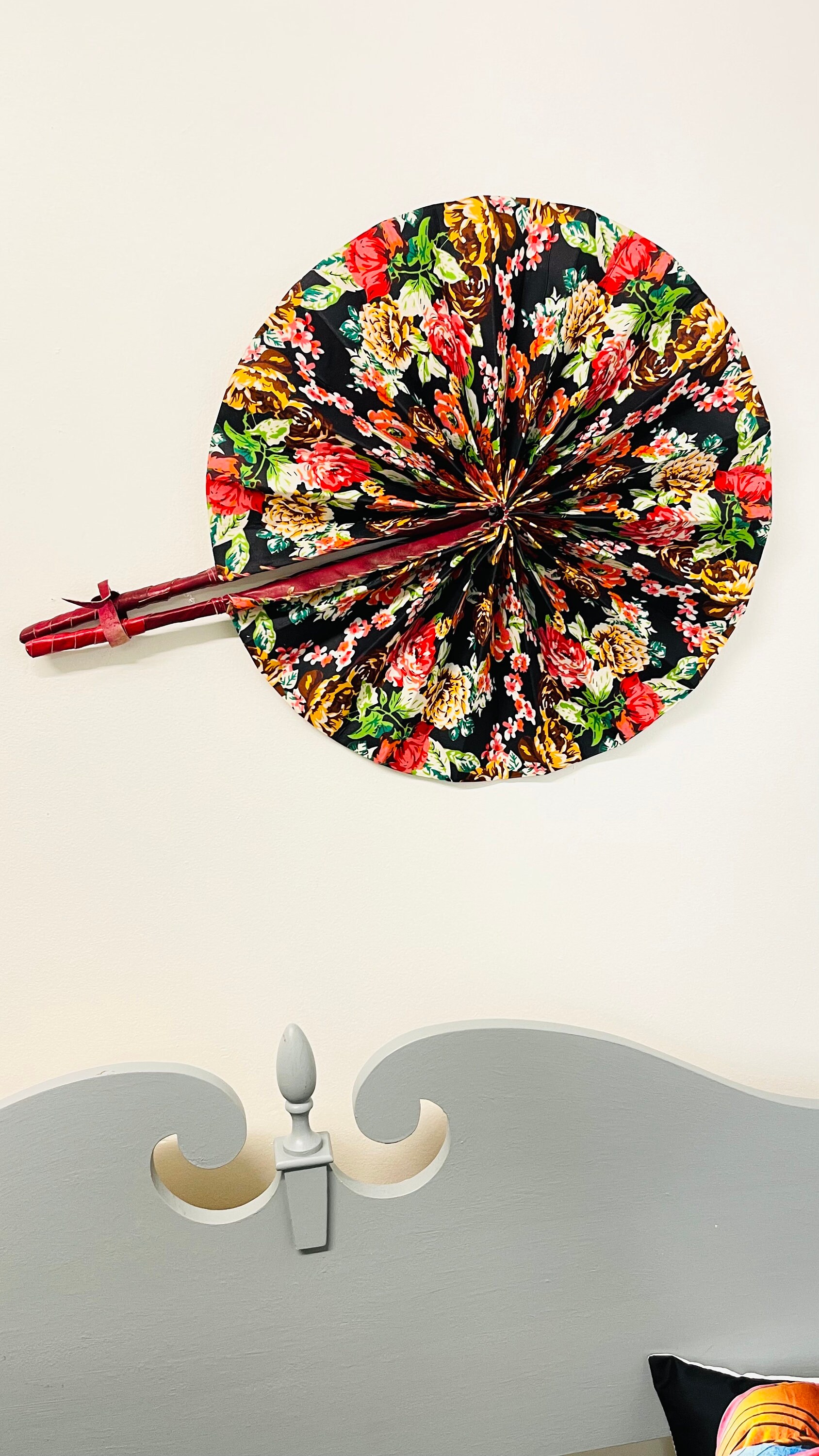 Extra Large African Print Leather Decorative Wall Fan - Etsy