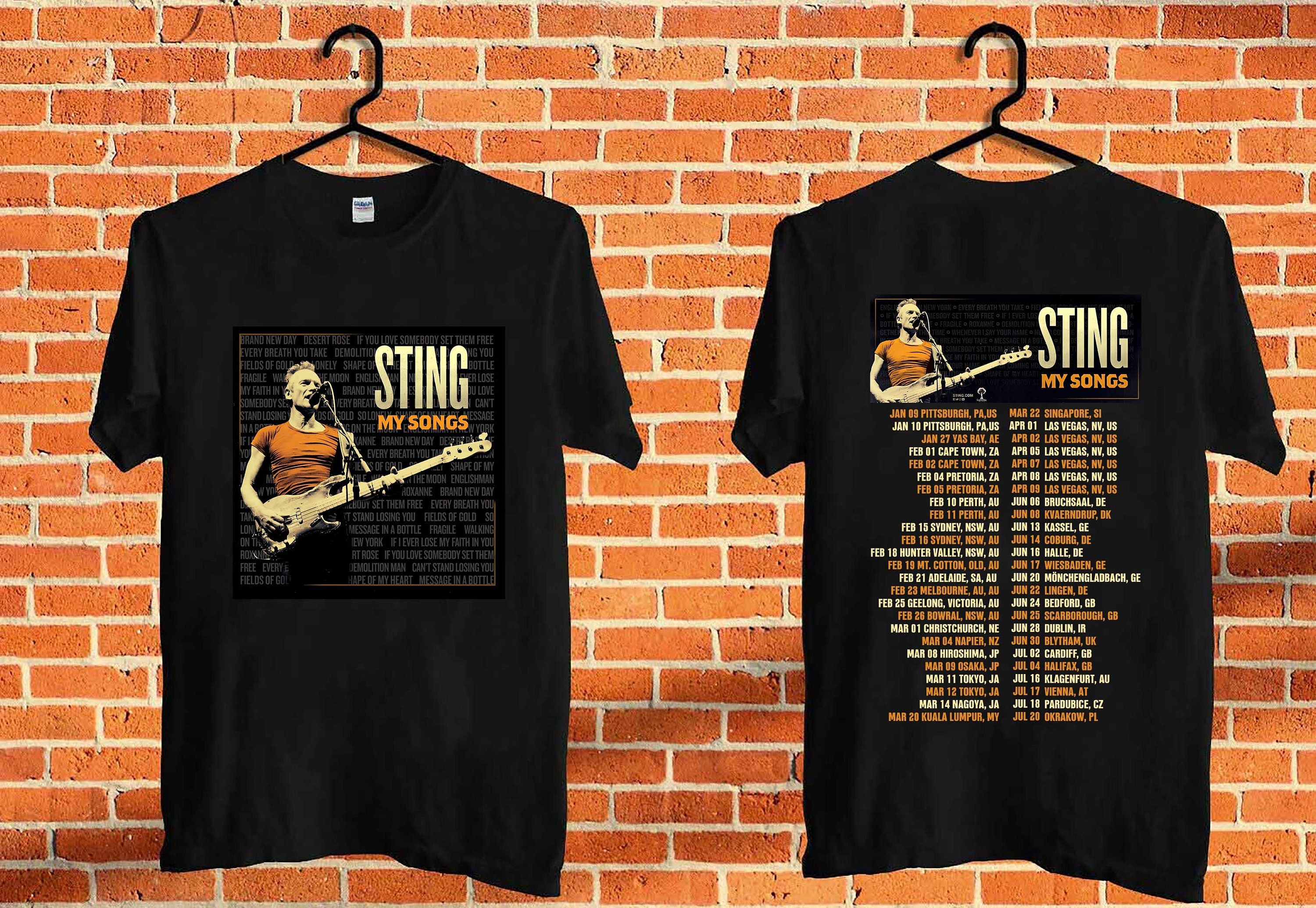 sting my songs tour t shirt