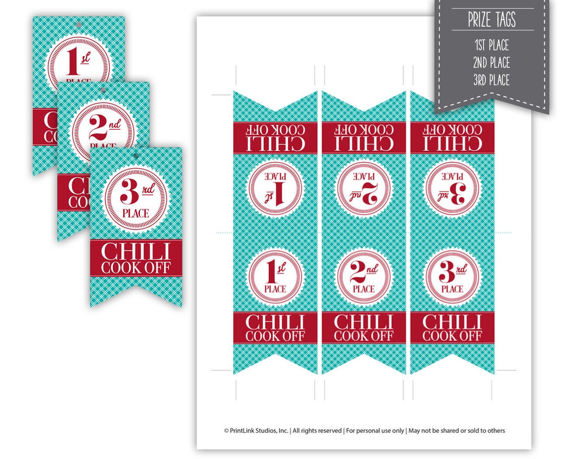 Chili Cook off Kit Instant Download Printable Etsy