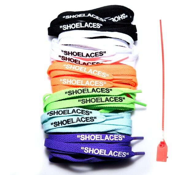 Custom SHOELACES Off White Inspired Laces FLAT Etsy