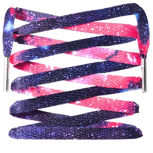 LitLaces - Sublimated Printed Shoelaces Galaxy Stars Fun Shoe Laces