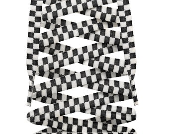 Checkerboard Pattern Flat Shoelaces