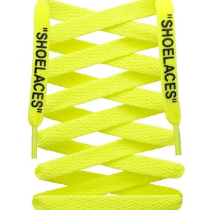 LitLaces - Off White Ersatz &quot;SHOELACES&quot; Schnürsenkel Benutzerdefinierte Farben - Flach