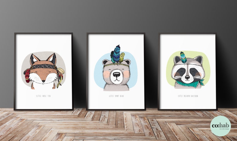 3 x A4 Size Nursery Prints Small Unframed | Etsy