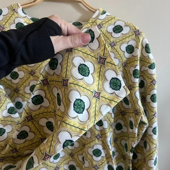 TODD OLDHAM Patchwork Print Top Pullover Long Sle… - image 4